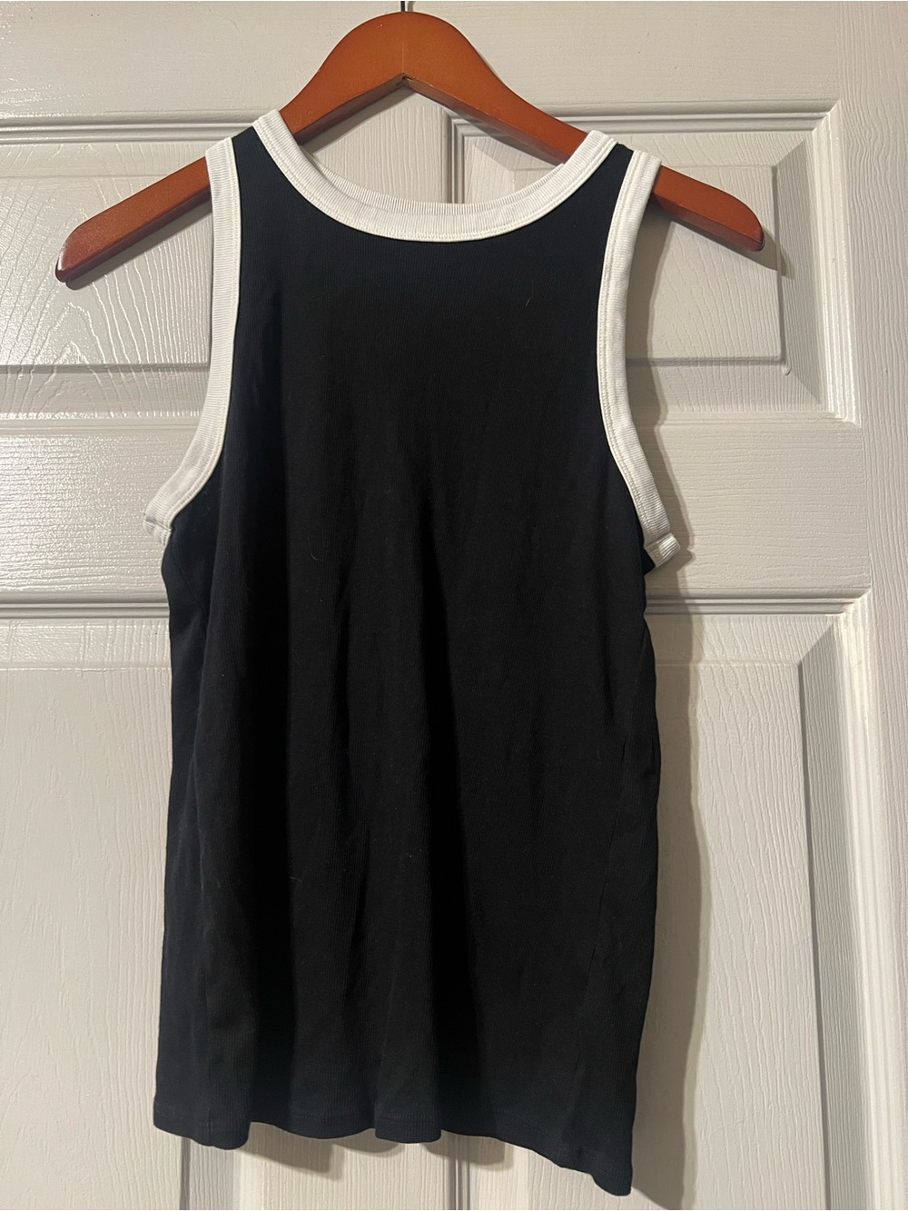 LOFT Black Tank with White Trim - Women's Sleeveless Tank